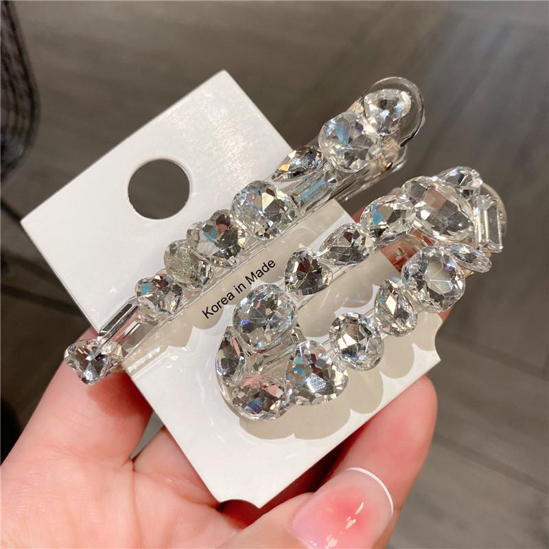 1/2Pcs Vintage Luxury Shining Rhinestones Hairpins Women Fashion Bangs Hair Clips Sweet Hair Accessories
