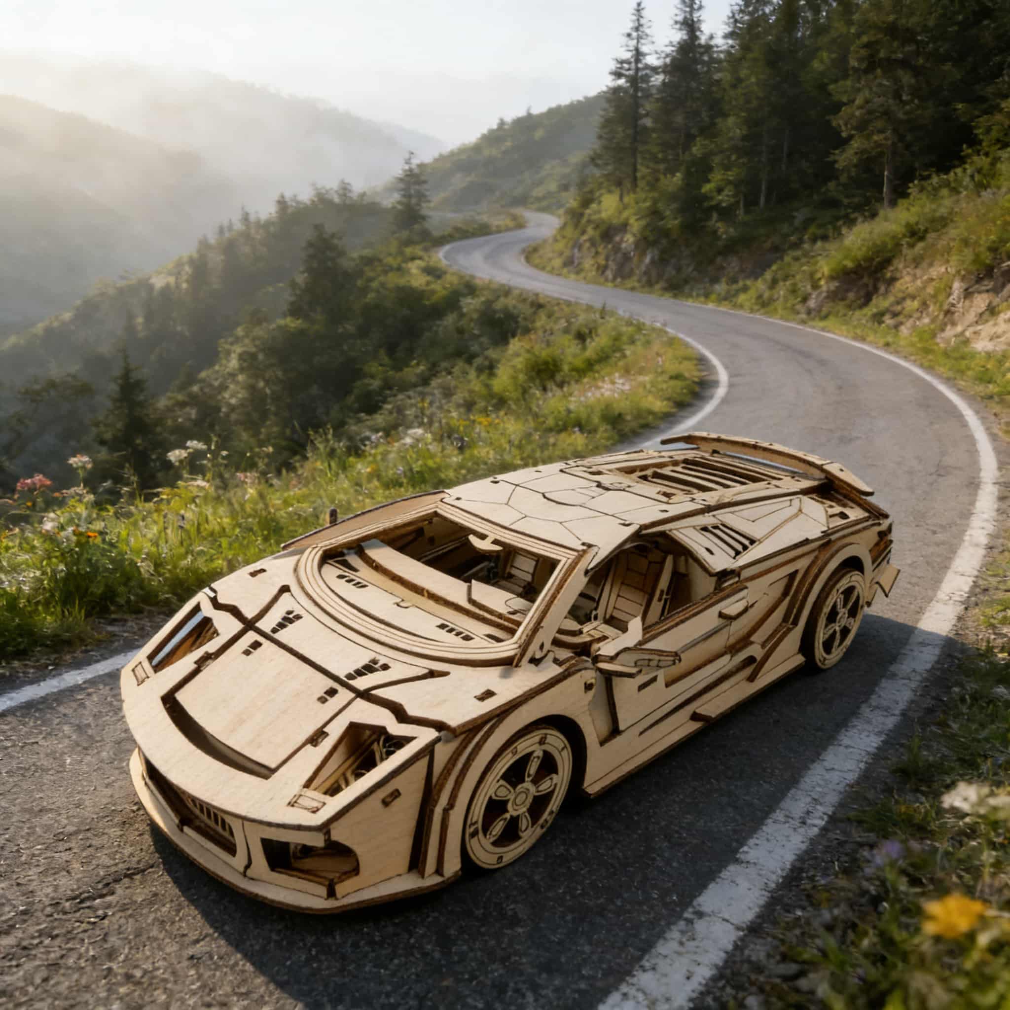 Sports Car 3D Wooden Puzzle Model Kit DIY Creative Home Decor Household Goods Unique