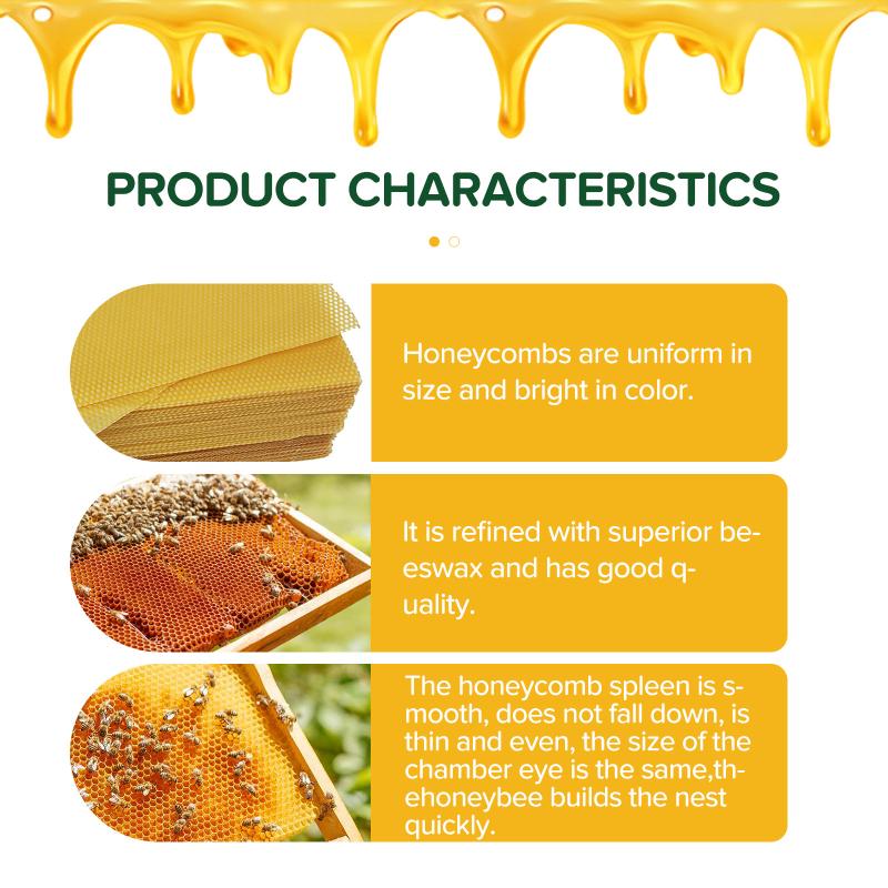 Yegbong Natural Beeswax Sheets High Quality Deep Cell Honeycomb Foundation Beekeeping Tools