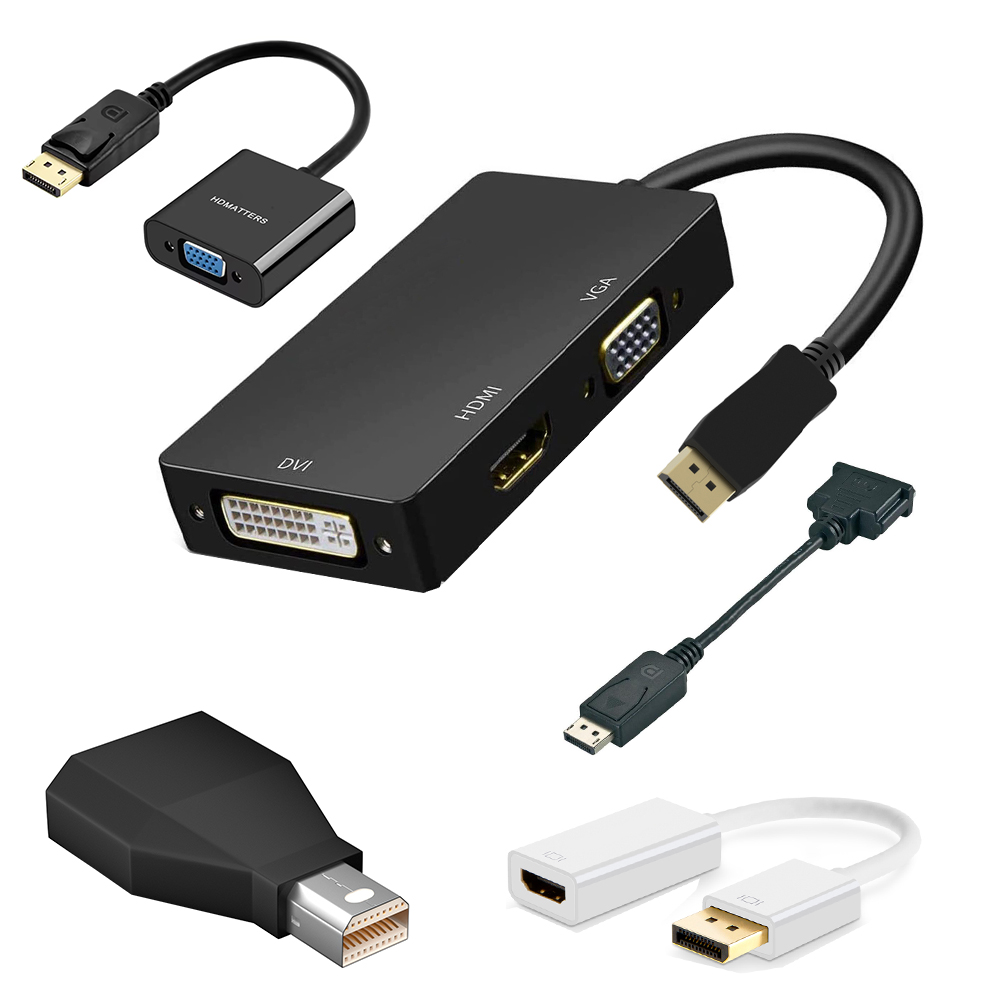 DisplayPort to HDMI 4K DP VGA HDMI DVI Mini DisplayPort Video Adapter Converter for Nvidia AMD PC Laptop Monitor