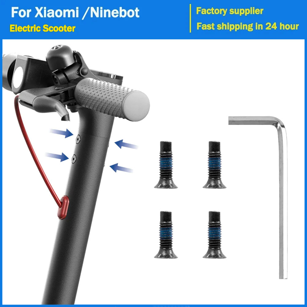For Ninebot MAX G2 G65 G30 G30D F40 F30 F20 P100S P65 E-Scooter Front Fork Tube Pole Dahsboard Base 4/6/10pcs Screw