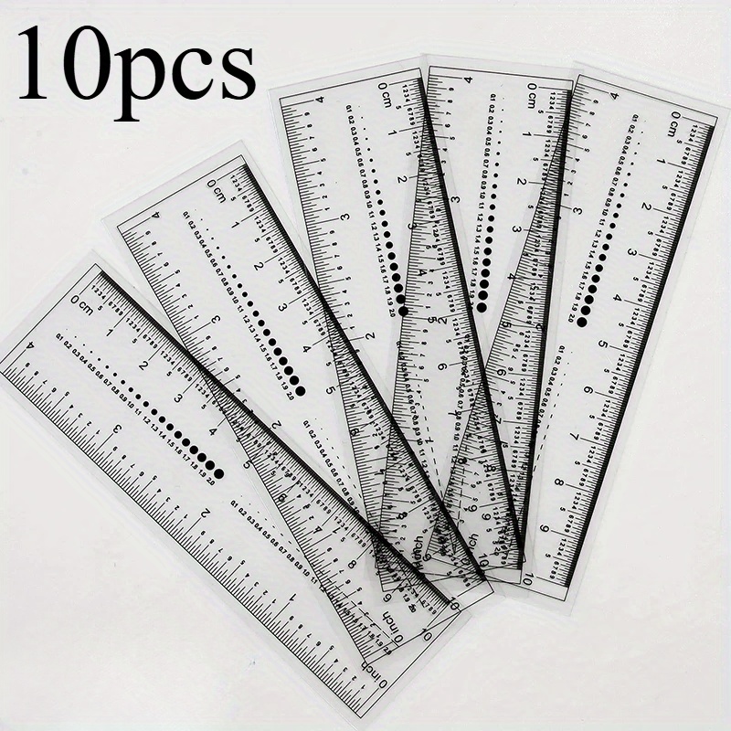 1 PC Misscheering Manicure PVC Clear Soft Ruler Transparent Card Scale Can Measure Drill Nail Shop Special Tool Ruler