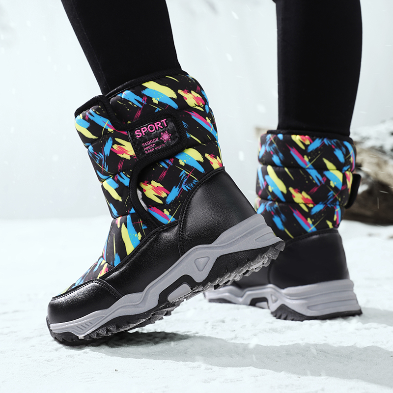New Girls Snow Boots Winter Comfortable Thick Warm Kids Boots Rubber Thick Children Autumn Cute Boys Boots Princess Shoes