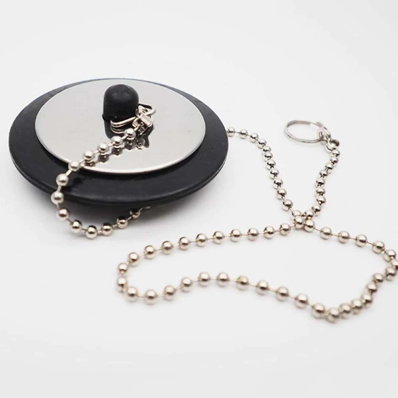 1pc Durable Bathtub Drain Stopper With Chain, Universal Sink Plug Strainer, Lightweight And Sturdy For Bathroom & Kitchen