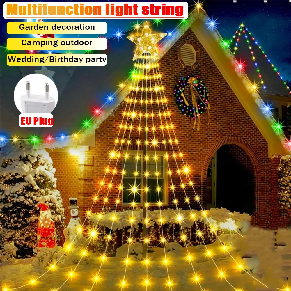 350 LED String Lights Outdoor Waterproof Fairy Lights With 8 Modes Copper Wire lamp Garden Wedding Tree Decorations