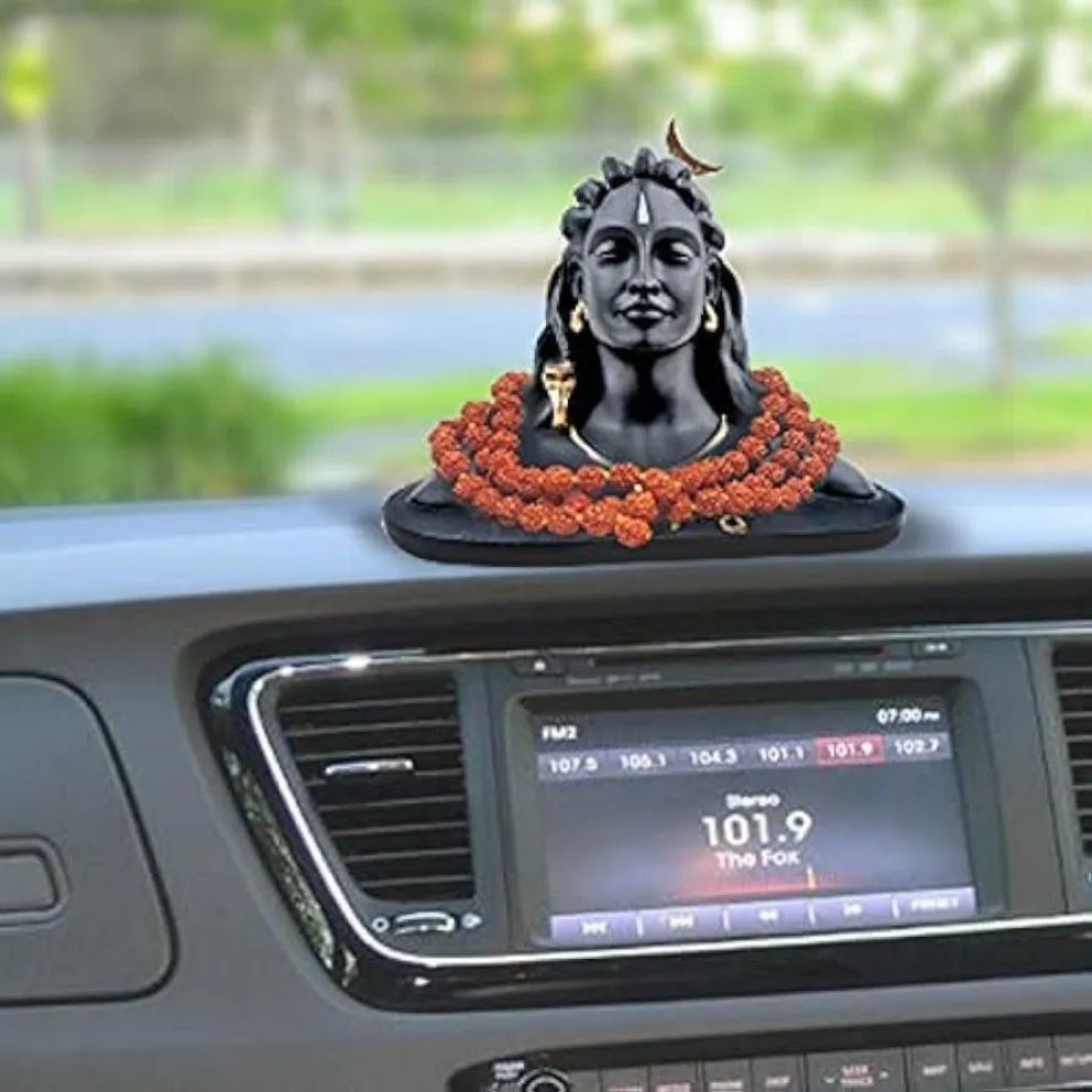 Adiyogi Lord Shiva Idol Statue For Car Dash Board Pooja And Gift -15''×7''×16''Cm