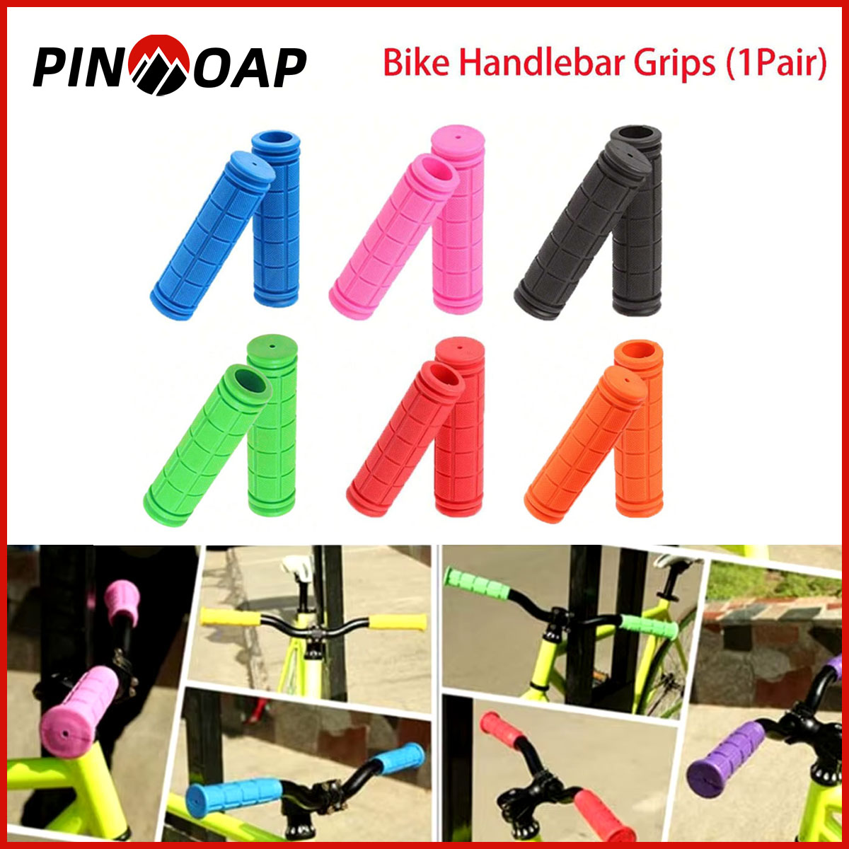 PINMOAP 2PCS Bicycle Handle Grip Handle Replaceable Bicycle Grip Suitable For Scooters Mountain Bikes Road Bikes Etc