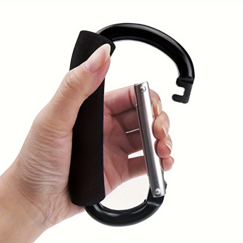 1pc Portable Aluminum Alloy Carabiner with Sponge Handle - Ideal for Outdoor Hiking, Travel, and Backpacking - Multifunctional