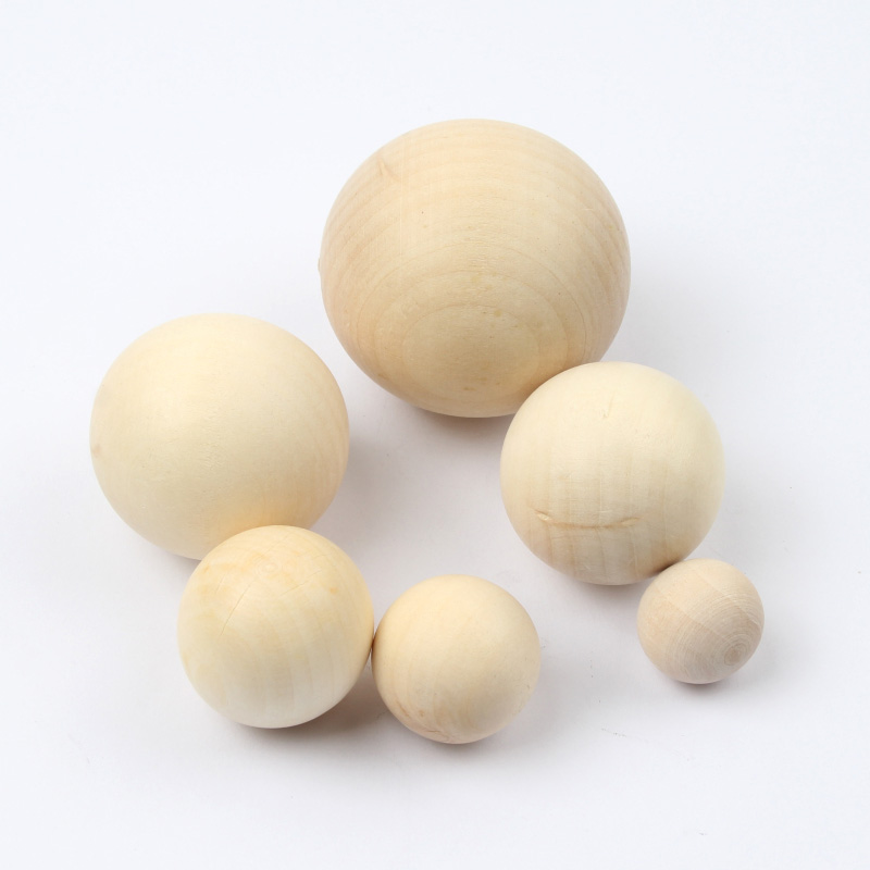 10-50mm DIY Natural Ball Round Spacer Wood Beads For Jewelry Making Handmade Accessories Eco-Friendl Lead-Free No-Hole