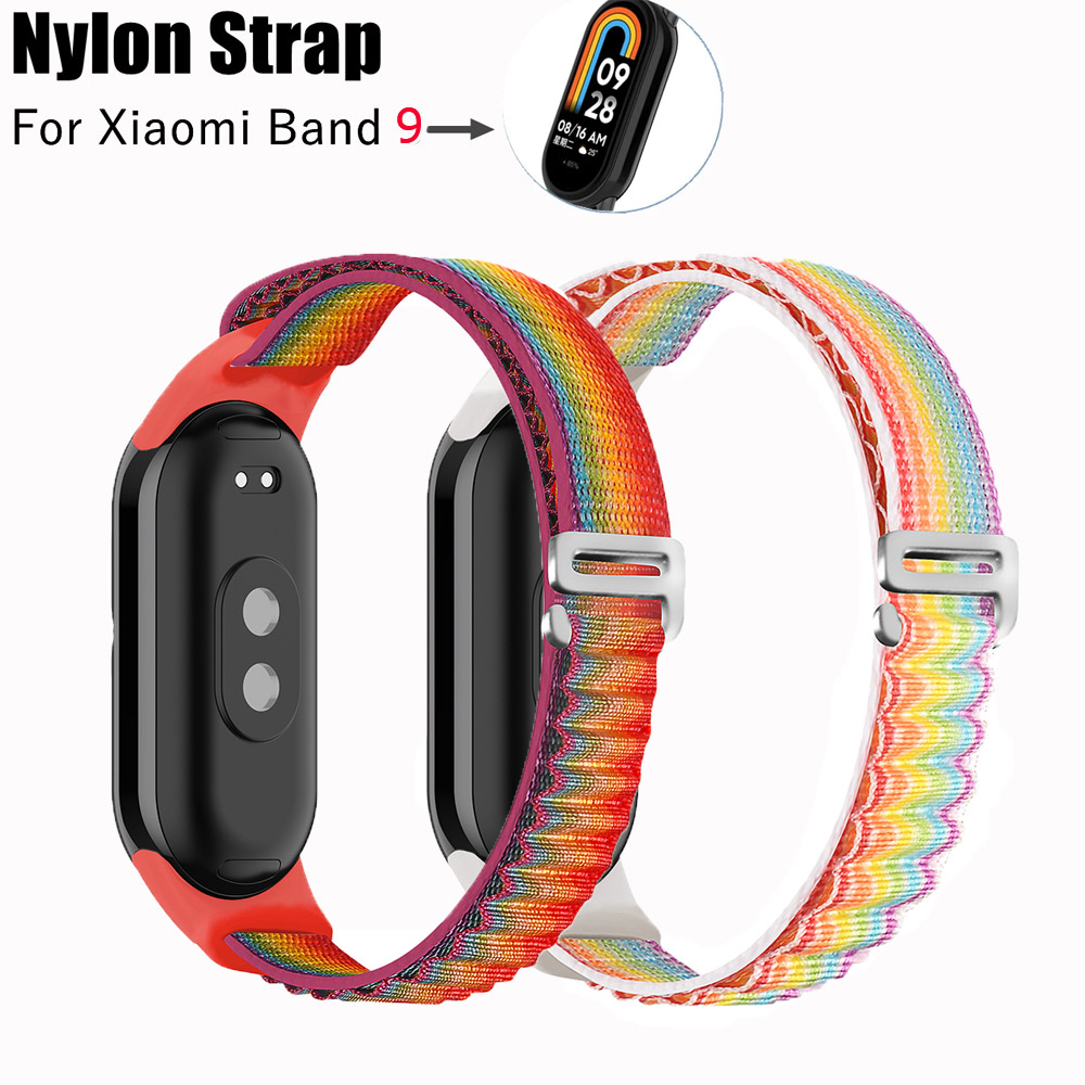 Alpine Loop Nylon Band for Xiaomi Mi Band 9 Adjustable Elastic Breathable Soft Stretchy Wristband Compatible with Mi Band 9 NFC