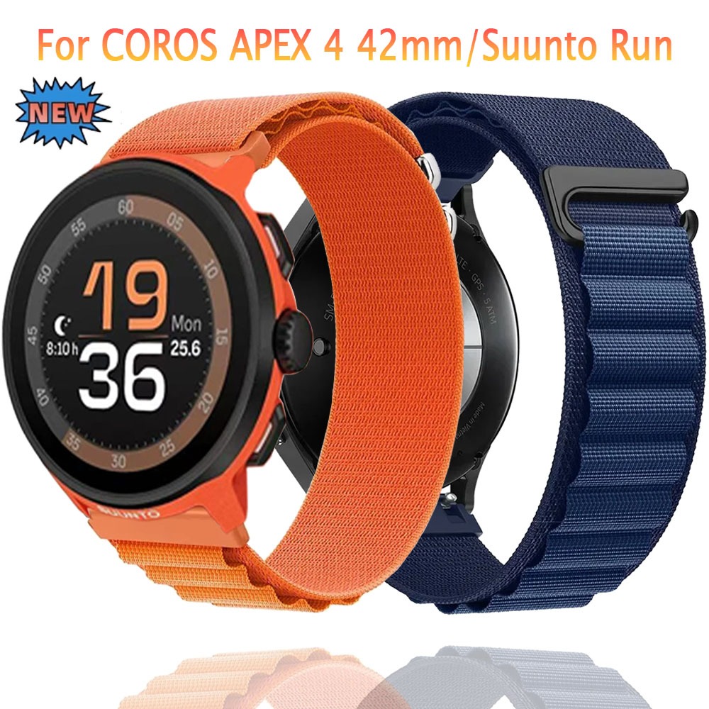 22/20mm Alpine Nylon Strap For Suunto Vertical 2/Run/Race 2 Sport Replaceable Band For COROS APEX 4 42mm /PACE Pro/CMF 3-2-1 Pro