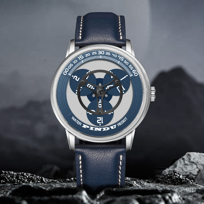 PINDU Watches Miyota 8215 Movement Mechanical Watch Men's Watch Luxury Rotating Dial Luminous Stainless Steel Case Clock Reloj