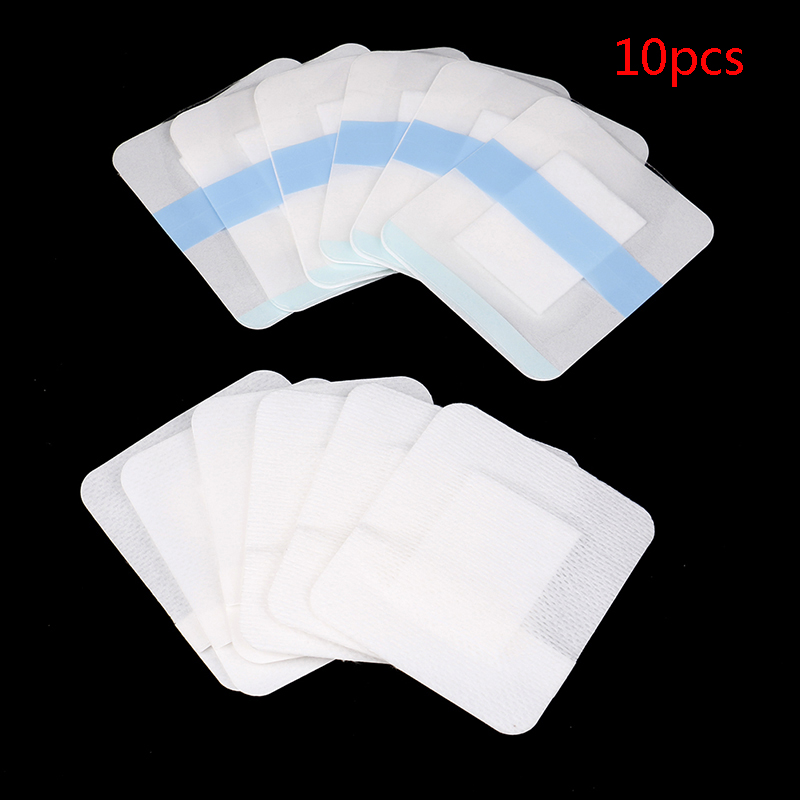 （Summer6）10 Pcs Waterproof Transparent Tape PU Film Medical Adhesive Plaster Breathable