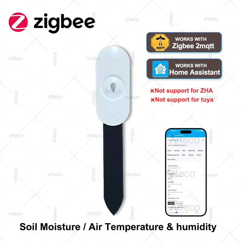 Zigbee Smart Soil Tester Moisture Sensor Thermometer Hygrometer Garden Automation Irrigation Detector Works With Home Assistant