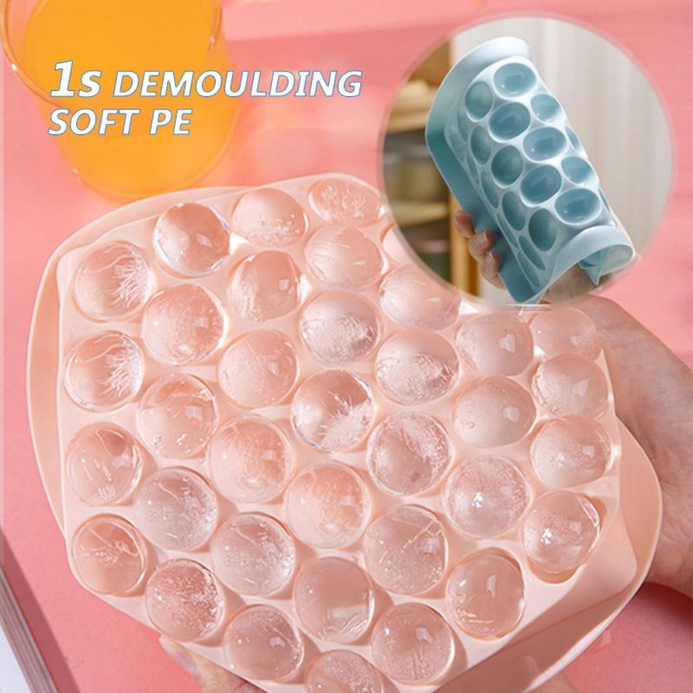 37 Ice Boll Hockey PE Mold Frozen Ball Popsicle Ice Cube Tray Box Lollipop Making Kitchen Tools Accessories