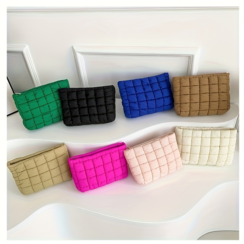 1pc [Stylish Cosmetic Bag] Versatile and Stylish Pleated Cosmetic Bag | New Fashion Korean Style Casual Handbag for Women