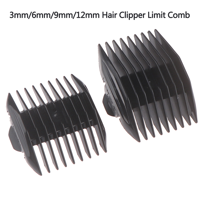 2Pcs Universal Cut Clipper Limit Comb Guide Attachment Size Barber Replacement (3mm,6mm,9mm,12mm)
