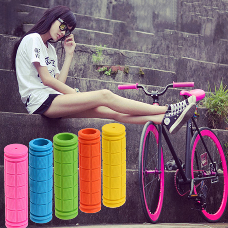 1Piece Handlebar Grips Soft Silicone Shockproof Handle Bar Grip Wear-resistant BMX Balance Bicycle Grip Bike Parts