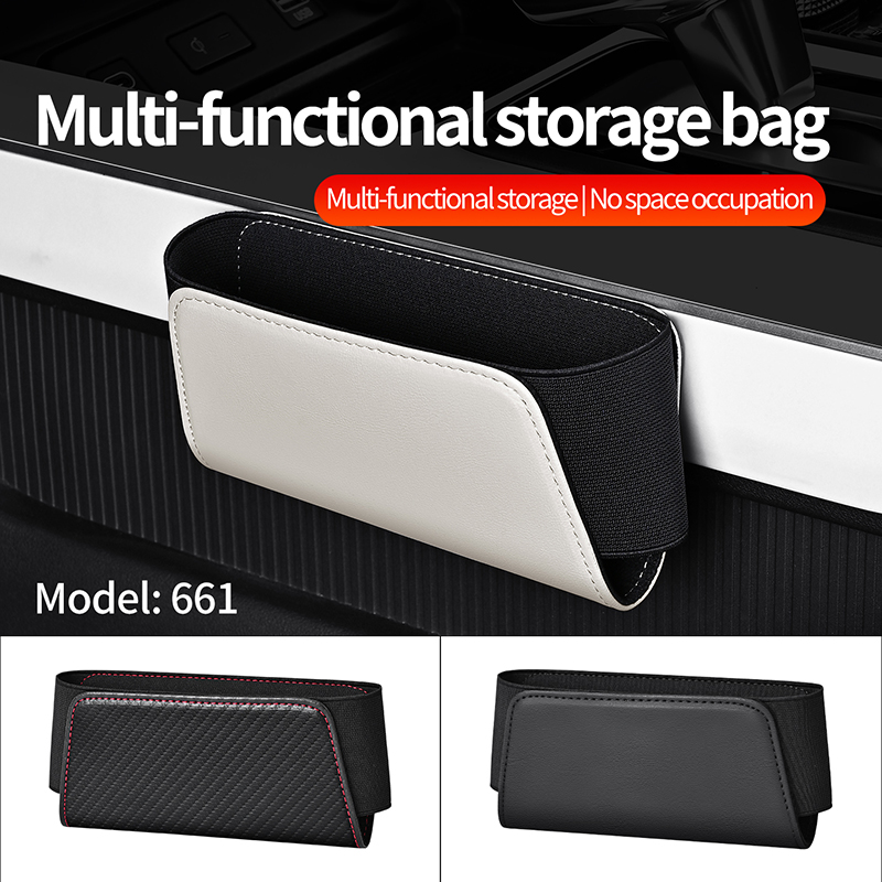 BLALION Car Side Storage Pocket Organizer Bag Door Collecting Bag Cards Phone Key Paste Box Self Adhesive Car Storage Pocket