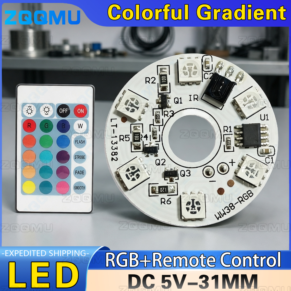 1PCS 5V LED Light Panel Night Light RGB Colorful Gradient Remote Control Switch Transformer for Lighting Accessories