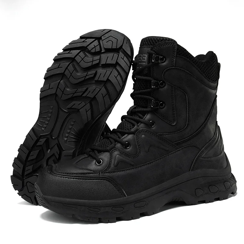 Fashion Men Boots High-top Desert Tactical Boots Men's Hiking Shoes Outdoor Non-slip Thick-soled Ankle Boot Mens Sneakers