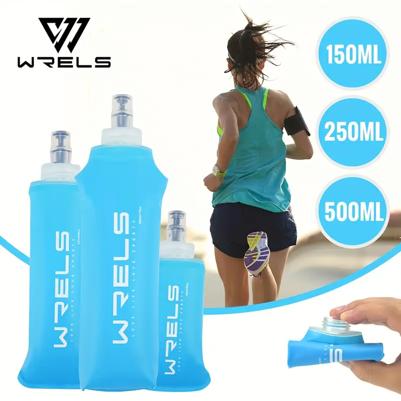 150ml 250ml 500ml Outdoor Collapsible Silicone Bite Size Water Bottle Running Camping Hiking Travel Convenient Water Bottle