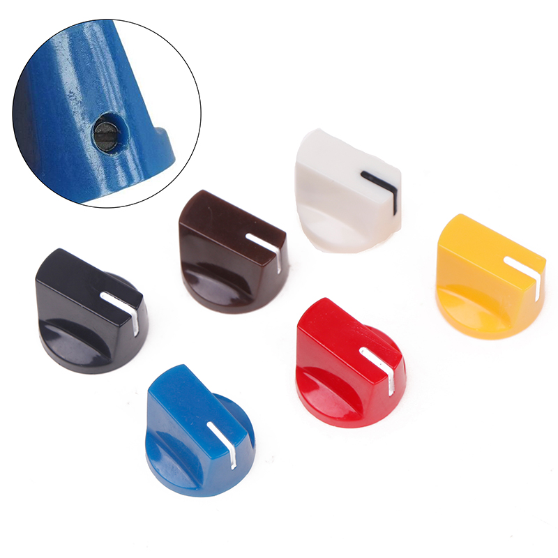 【10PCS DIY Accessories Electric Guitar Pedal Knobs 6.35MM KN-19-14 Control AMP Effect Pedal Knob With Set Screw】