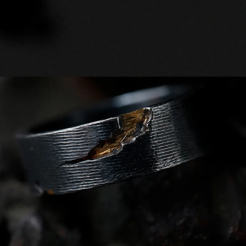 Simple and Elegant Ring for Men, Creative Trend, Retro, Unique Handmade Open Ring, Niche Street Birthday Party Couple Jewelry