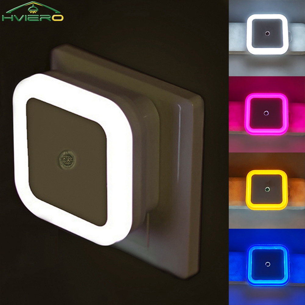 Nihgt home LED Wireless Sensor Night Light EU US Plug Mini Square For Baby Children Living Room Bedroom Corridor Lighting Lamps