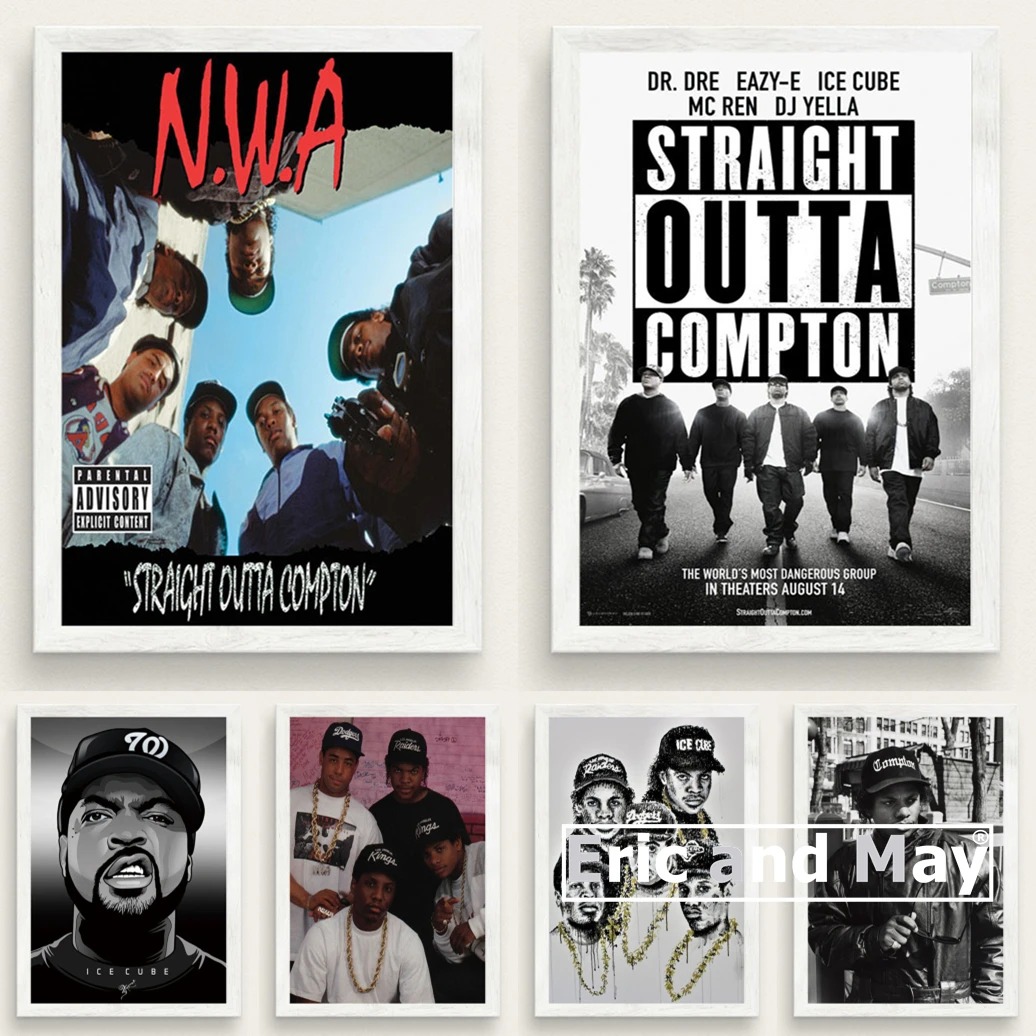 Hop Rap N.W.A Hip Ice Cube Dr.dre Eazy-e Canvas Painting Posters Star And Prints Music Wall Art Picture Decorative Home Decor