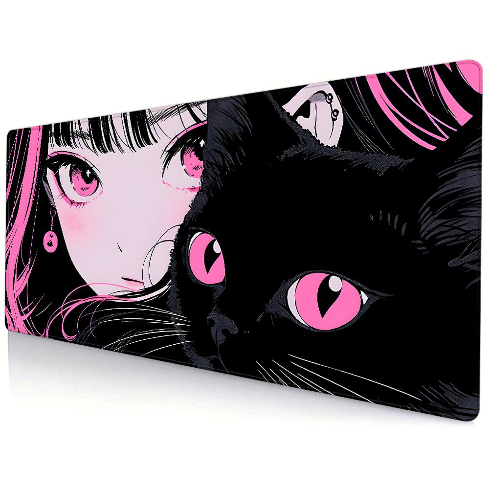 Girl XXL mouse mat Table mat for work desk Computer mouse mat Cute Cat Mouse carpet Carpet for mouse Mouse mat XXL Mouse Pad