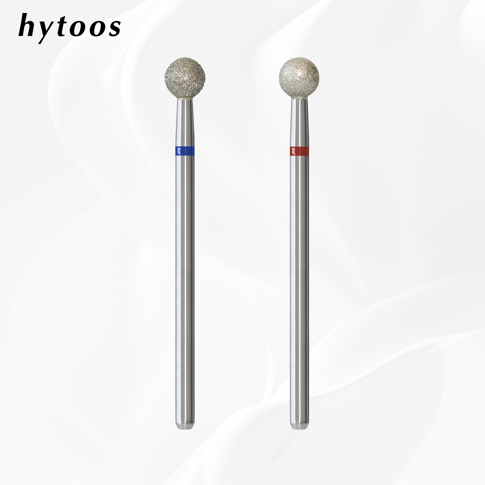 HYTOOS 5mm Ball Diamond Nail Drill Bit Russian 3/32'' Cuticle Cleaner Under Nail Dead Skin Remover Safety Electric Accessories