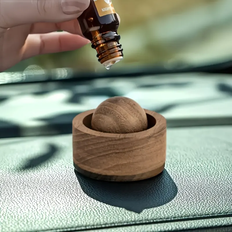 Mini Wooden Essential Oil Diffuser for Car Home Natural Fragrance Diffuser for Bedroom Living Room Bathroom