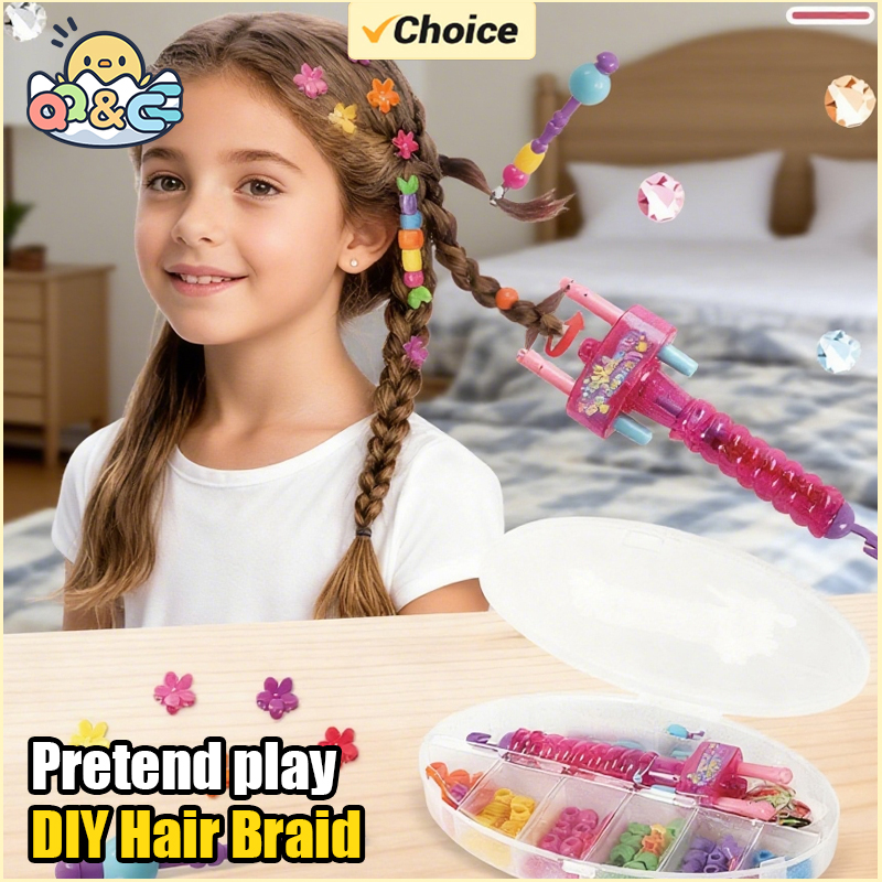 DIY Hair Braid Kits Tool Girls Hair Twist Machine Beads Decoration Beauty Play Toys Kid Headwear Hair Accessories Styling