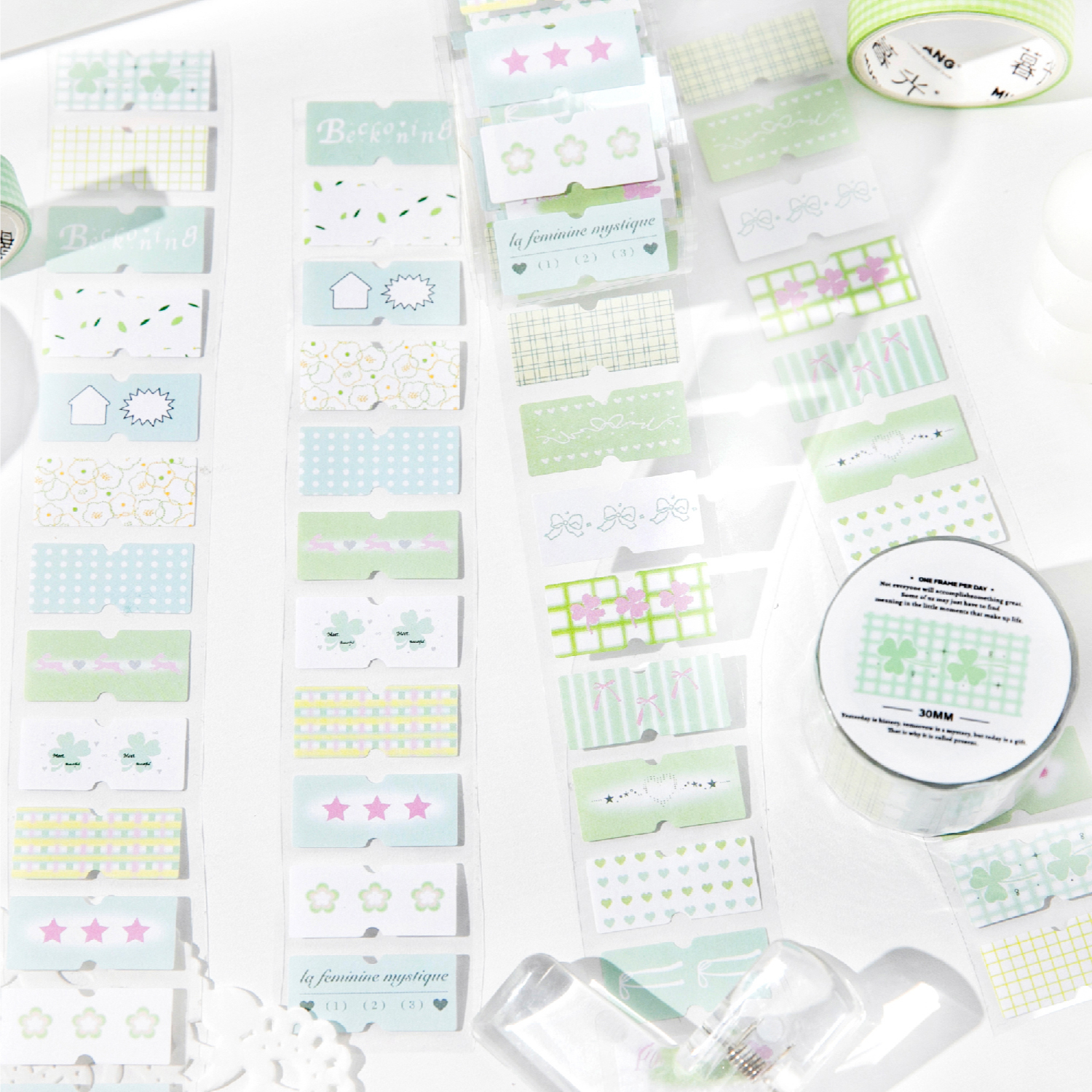 JIAMEI 30mm * 2m Showa Monologue Cloud Series Kawaii Ins Font Small Label Washi Tape DIY Scrapbook Aesthetic Supplies