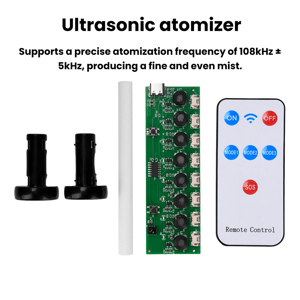 DC 5V 8 Spray Humidifier Module Type-C USB-C Mini DIY Kits Mist Maker and Driver Circuit Board Ultrasonic Atomizer pen gpt