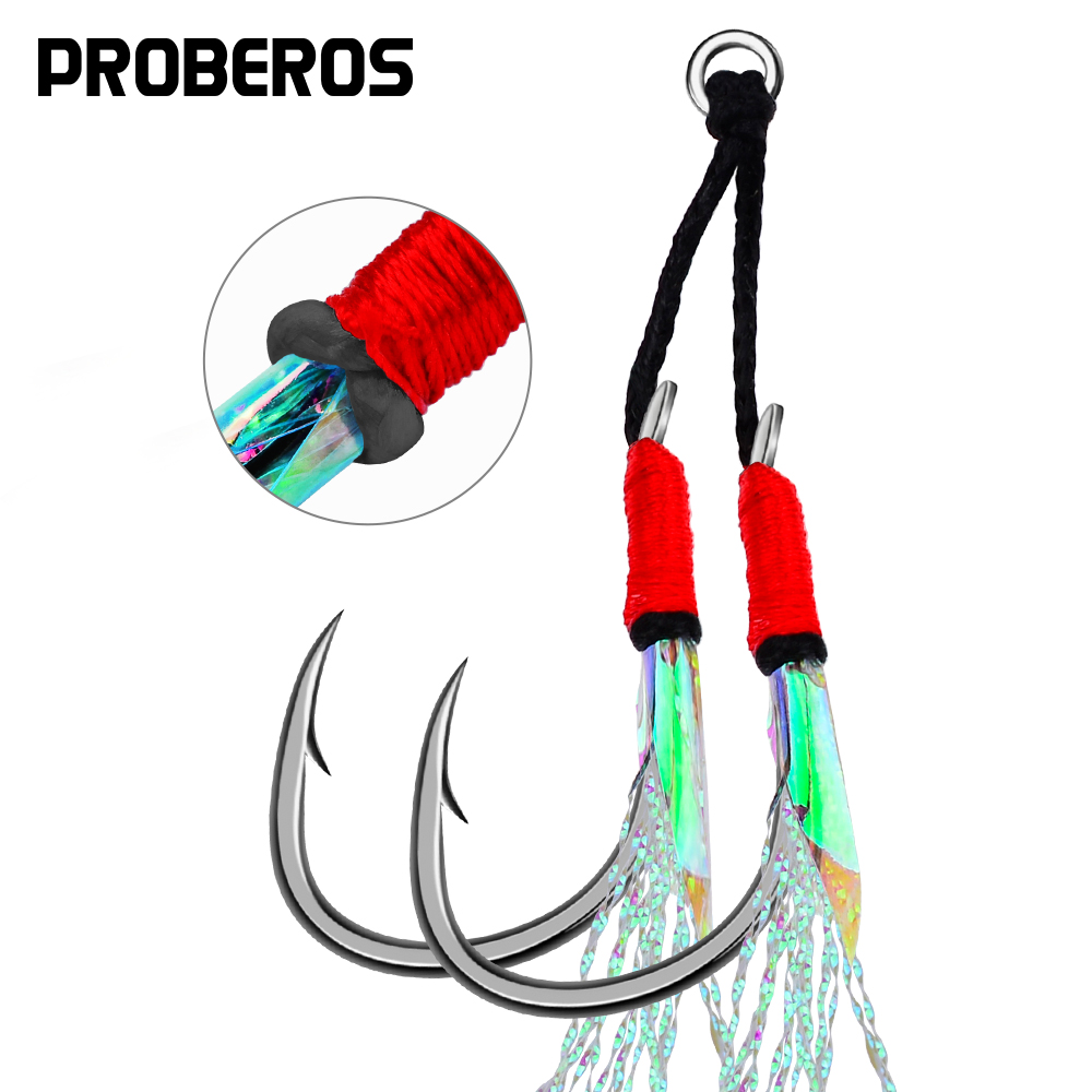 PROBEROS 20prs 11# 13# 15# 16# 17# 18# 19# 20# High Carbon Fishing Hooks Saltwater Jig Hooks Pesca Fishing Accessories Wholesale