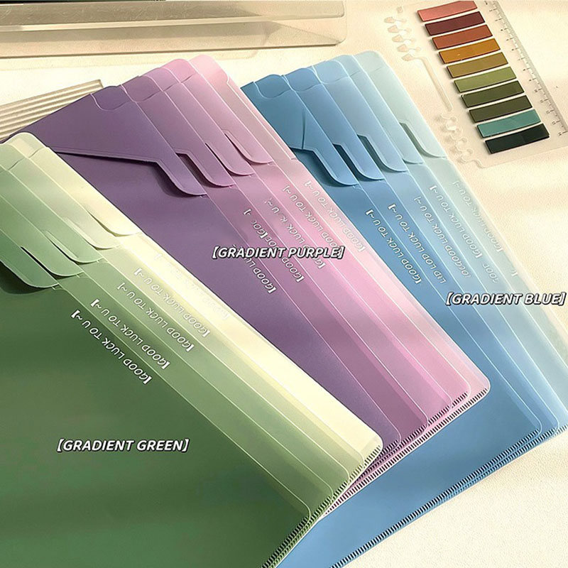 5 pcs A4 folder with lock buckle, high aesthetic office information booklet, large capacity for students to organize and store