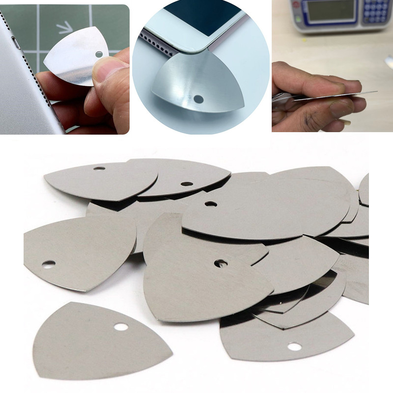 10/50pcs Triangle Metal Flat Spudger Soft Blade Pry Bar Ultra Thin Flexible Mobile Phone Disassemble Tools Open Repair Tool Kit