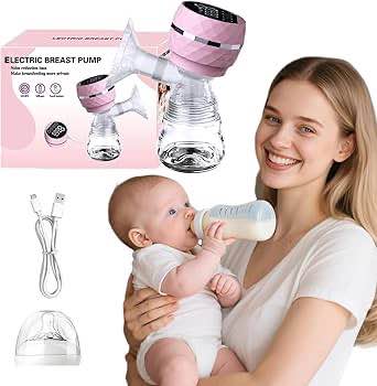 Rechargeable Breast Pump For Feeding Mothers, Automatic Electrical Milk Feeding Pumping Machine with 2 Modes & 9 levels, Portable & Compact, Rechargeable with large 1400 mah battery