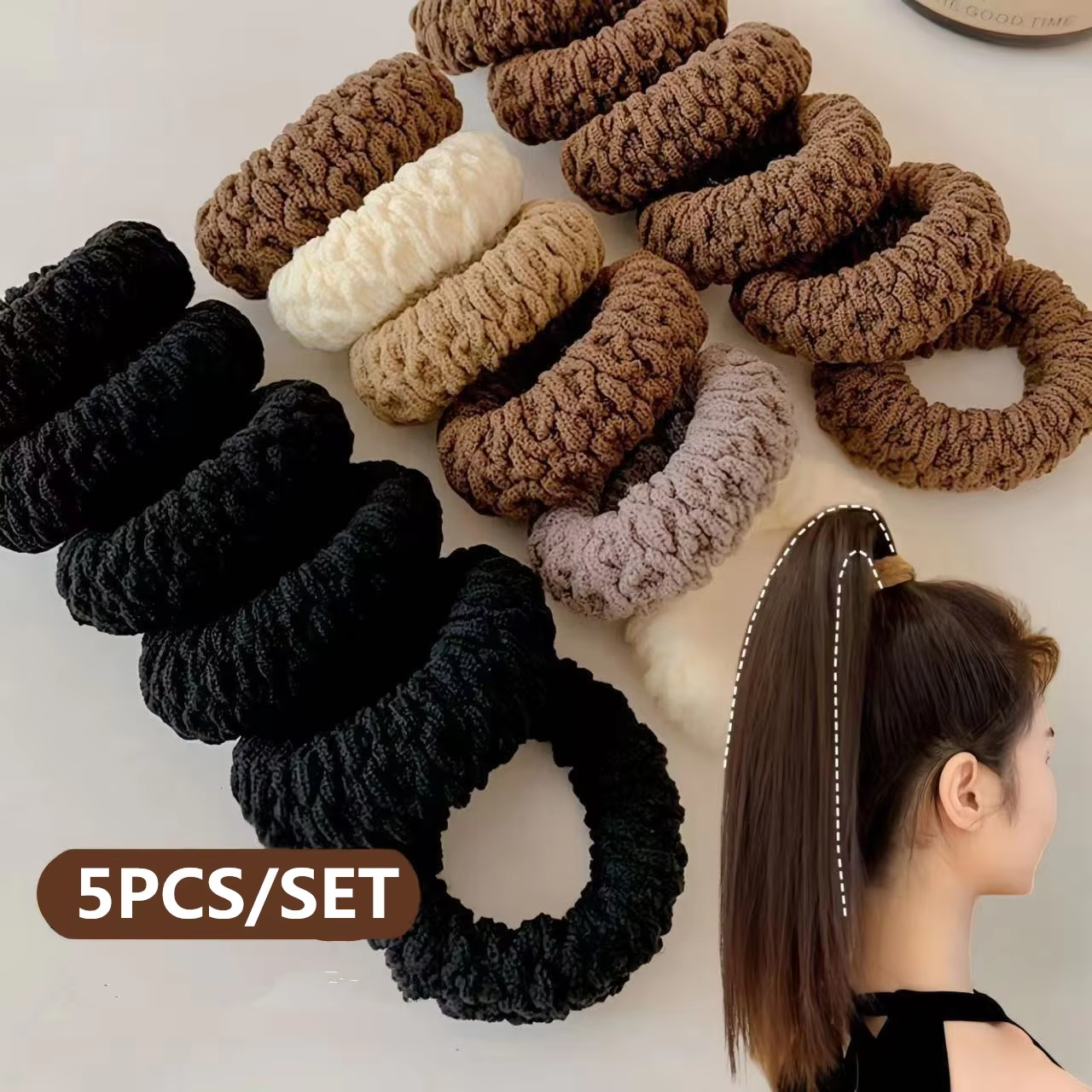 5PCS/SET High Elasticity And Durable Headband For Women Without Damaging Headwear Female Headband Hair Accessories For Women