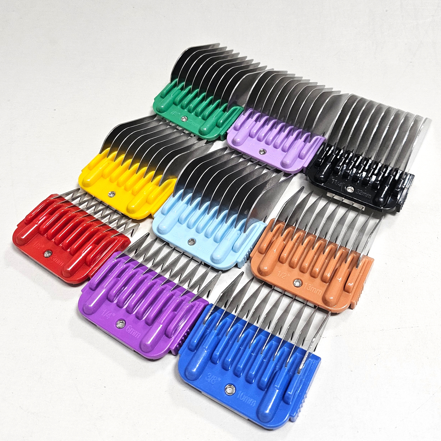 9pcs Comb Set Animal Stainless Steel For Andis, Oster A5, Wahl KM Series clippers (Only for #10,#15,#30 detachable blades）
