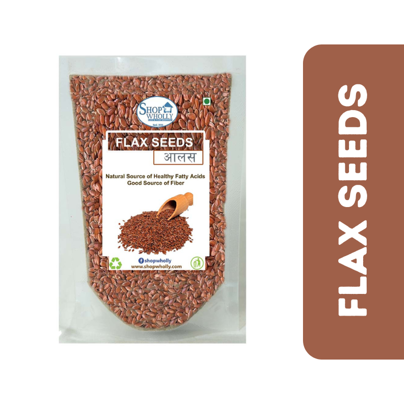 Flax Seeds (Alsi Dana) - 100% Natural, Hair Growth, Omega-3 Rich - ShopWholly