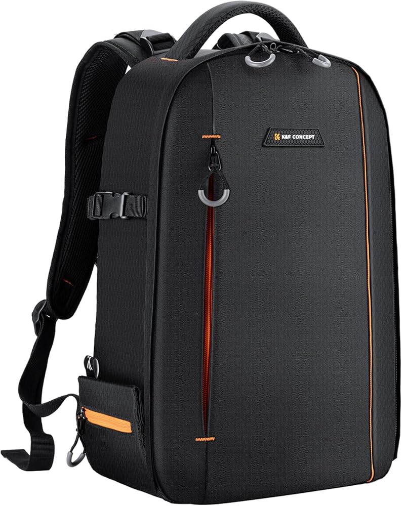 K&F Concept Professional Camera Bag Backpack, 04 Black-orange, 18 L, Fashion