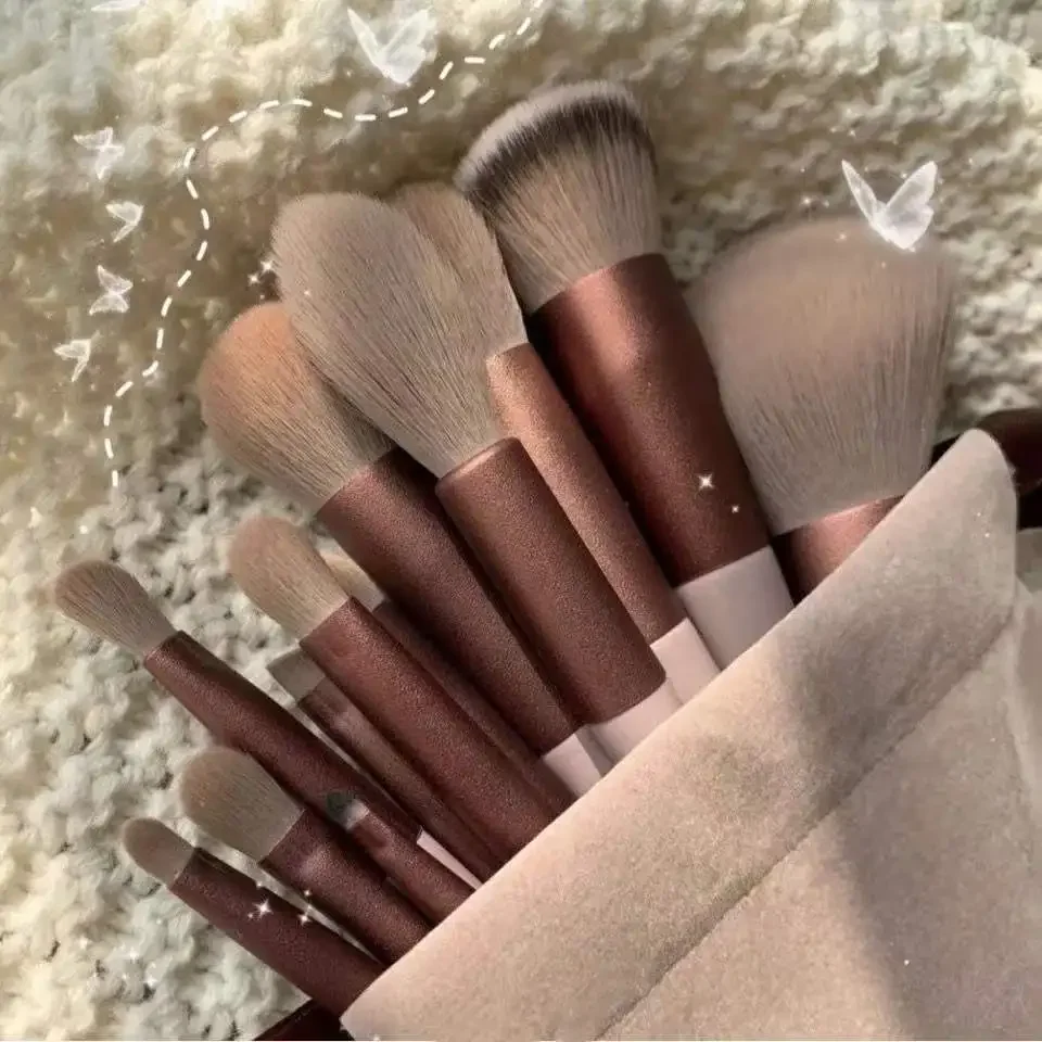 13 PCS Makeup Brushes Set Cosmetics Tools instruments Eyeshadow Make-up Complete Makeup Tools Bag Professional Blush Beauty