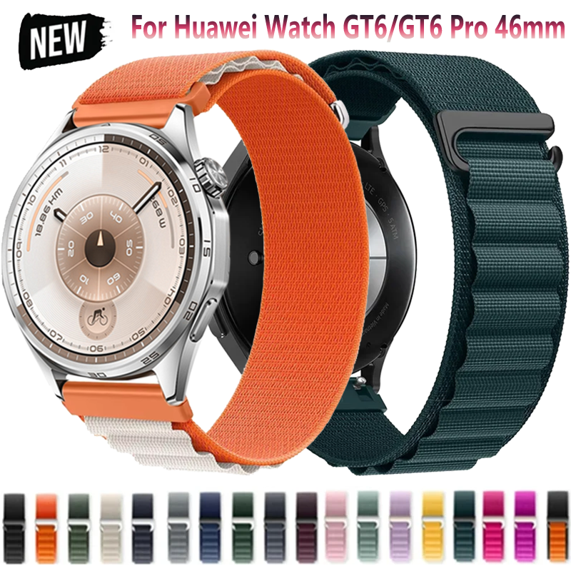 20mm 22mm Trail Nylon Strap for Amazfit Active Max/2/Balance 2 1 Breathable Sports Wristband for Huawei Watch 5 GT6 5 4 Pro 46mm