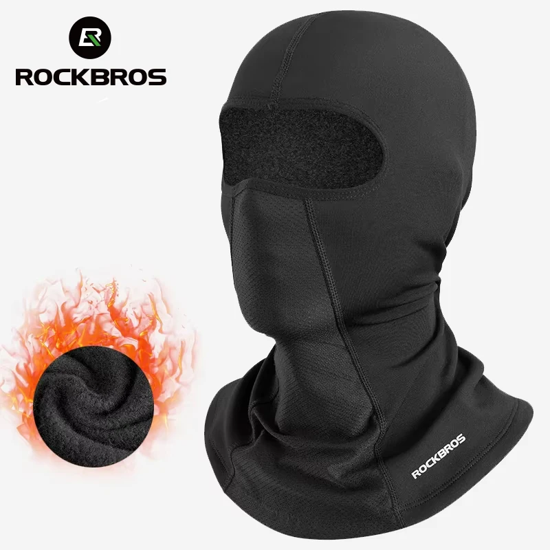 ROCKBROS Winter Fleece Thermal Keep Warm Windproof Cycling Face Balaclava Ski Mask Fishing Skiing Hat Headwear