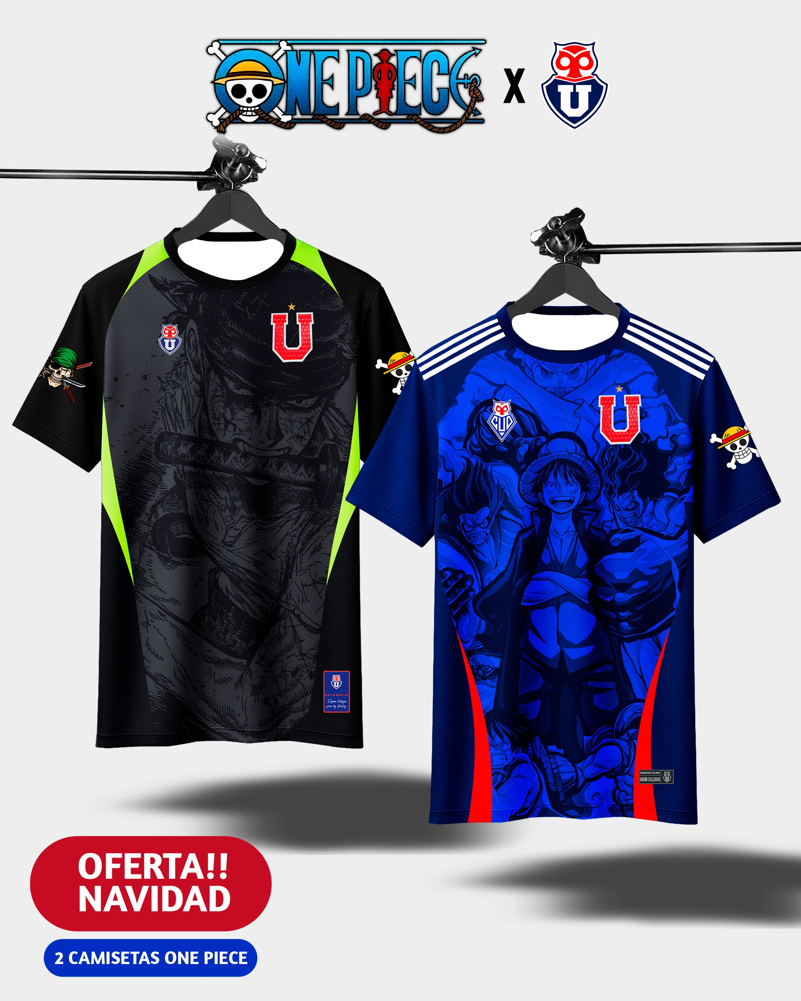 2026 New Japanese Anime Jersey One Piece Luffy Special Edition Republic of Chile UCH Kid Sportswear Men's Oversized Top