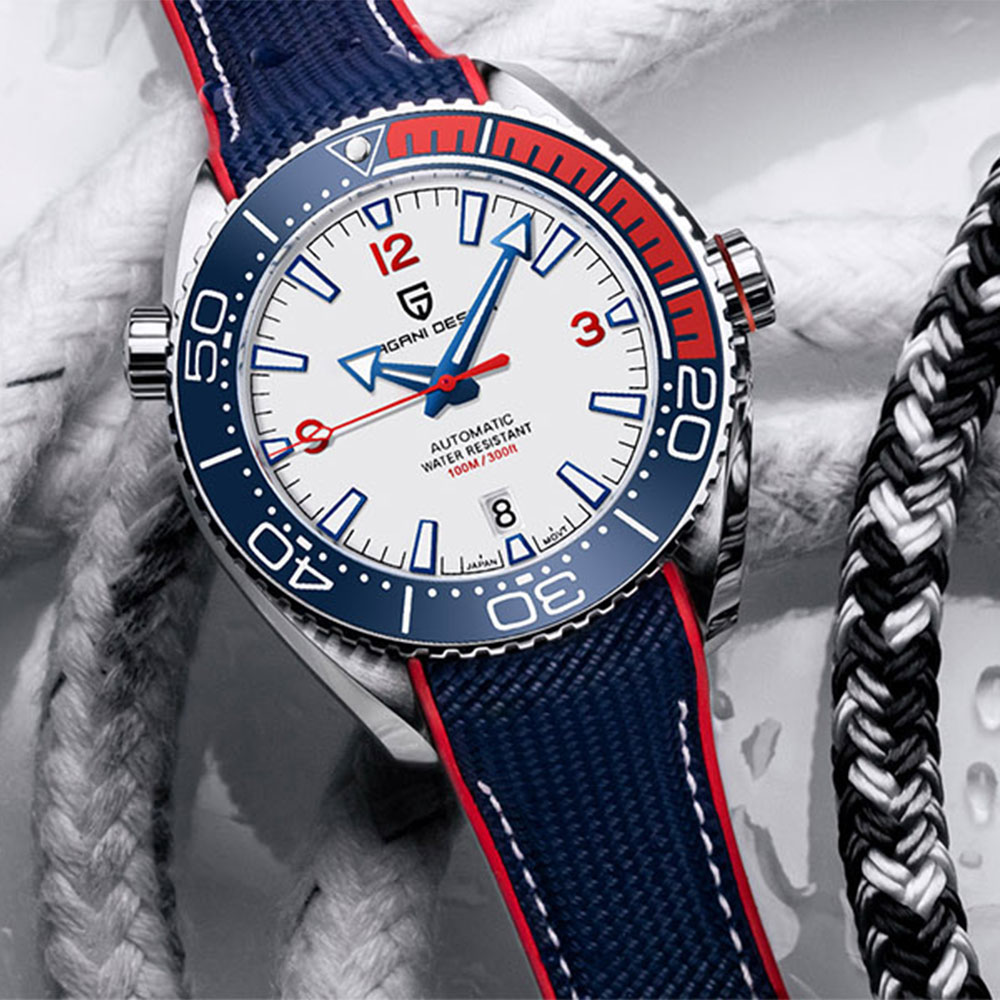 Men Watch PAGANI DESIGN Watch for Men Sports Mechanical Watches Ceramic Bezel 100M Waterproof Watch Automatic Wristwatch for Men