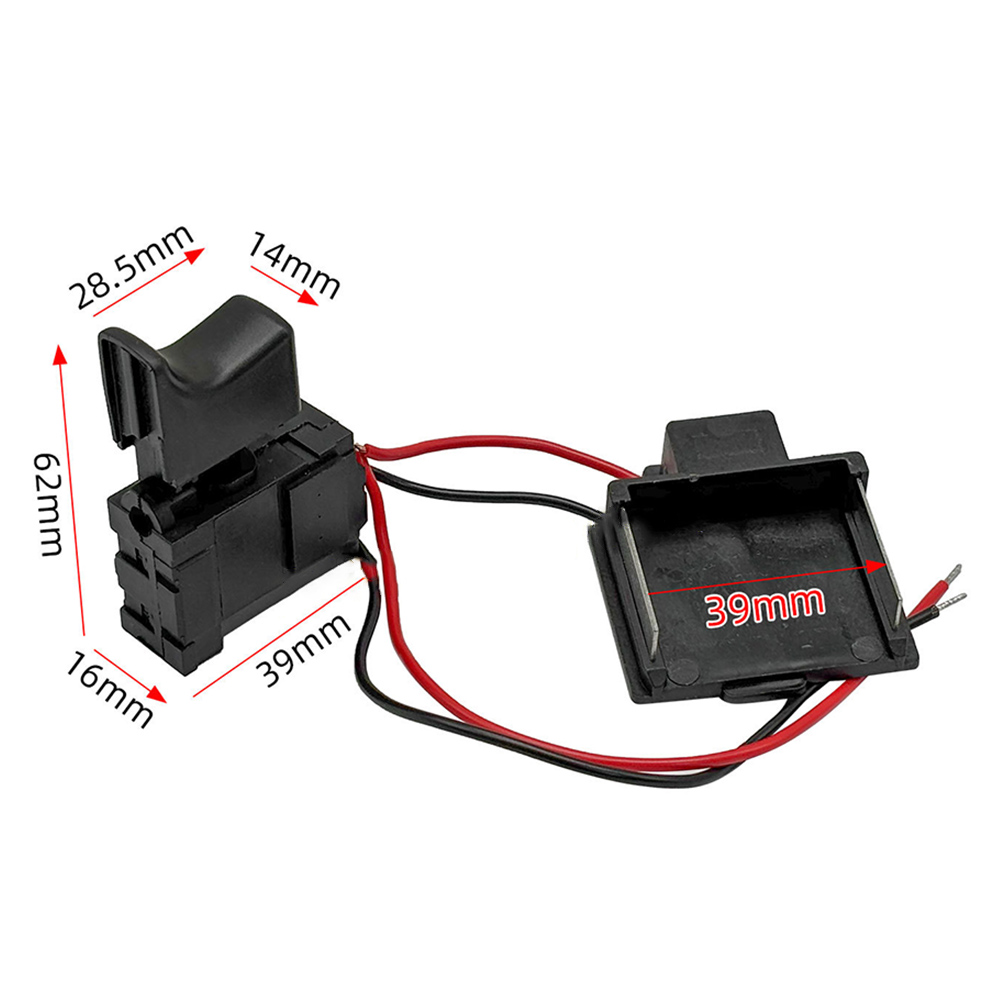 1 Pc 16A ,5E4 Speed Control Switch For Lithium Battery Electric Blower Trigger Switch Compatible With DC 7.2-24V Power Black